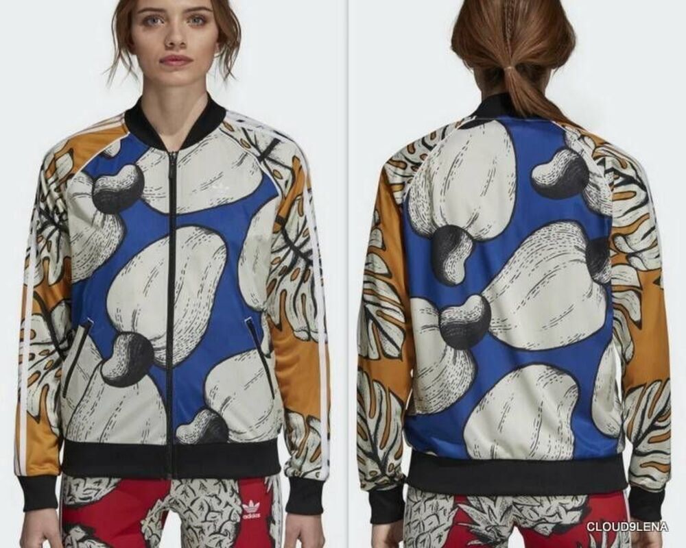 Adidas x Farm Rio Superstar Limited Edition Track Jacket Small Athleisure Colorf